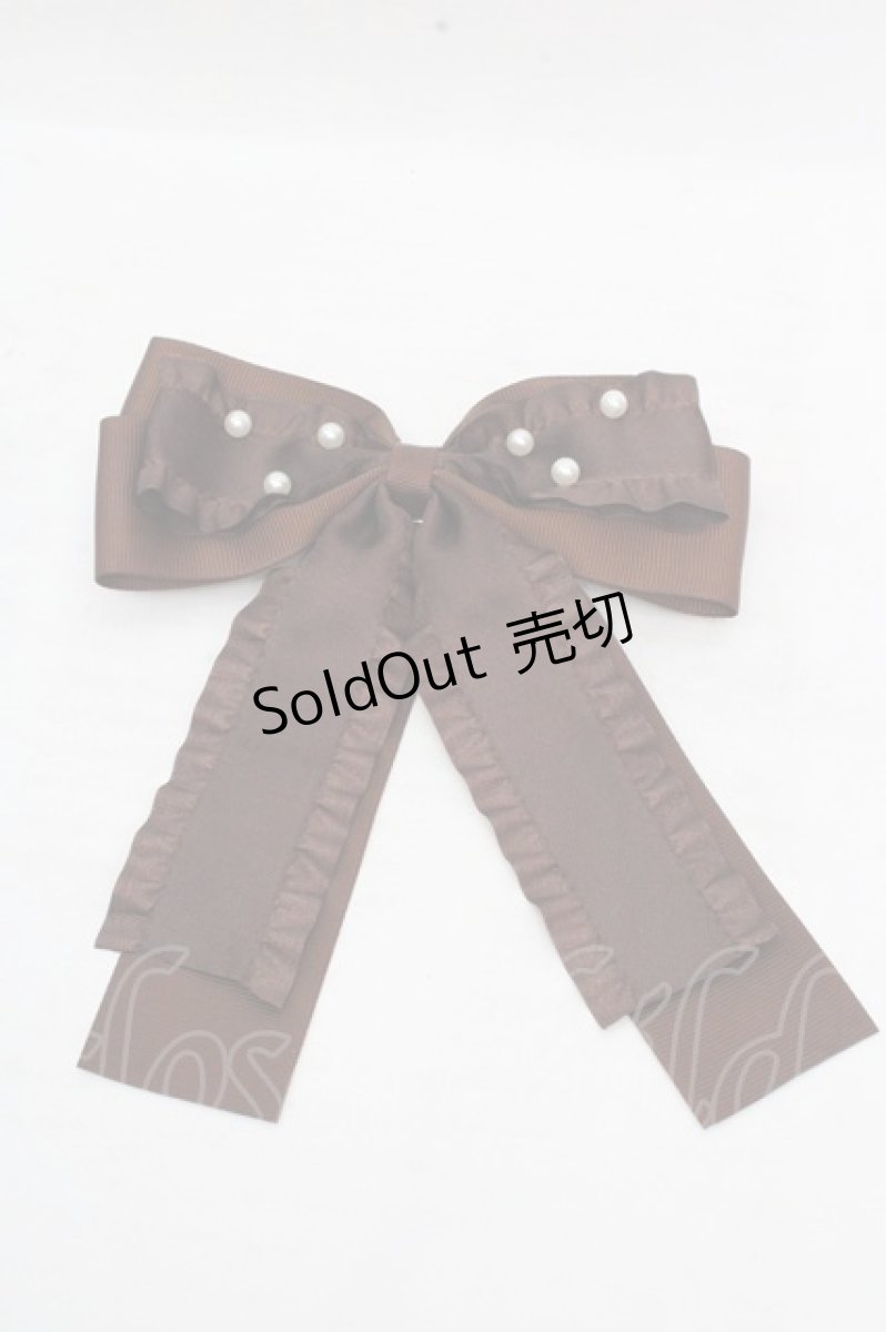 画像1: m petit by misako / TT*AMリボンクリップ  ブラウン O-26-03-14-076-LO-AC-OW-ZT644-F005 (1)