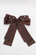 画像1: m petit by misako / TT*AMリボンクリップ  ブラウン O-26-03-14-076-LO-AC-OW-ZT644-F005 (1)