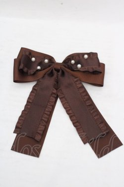 画像1: m petit by misako / TT*AMリボンクリップ  ブラウン O-26-03-14-076-LO-AC-OW-OS