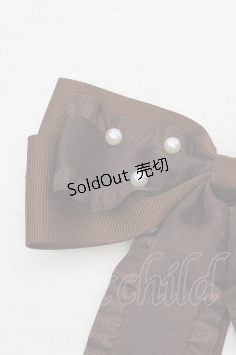 画像2: m petit by misako / TT*AMリボンクリップ  ブラウン O-26-03-14-076-LO-AC-OW-ZT644-F005 (2)