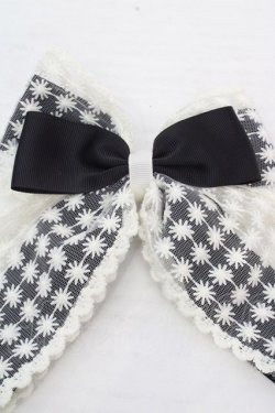 画像2: m petit by misako / TT*AMリボンクリップ  クロ×シロレース O-26-03-14-077-LO-AC-OW-OS