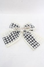 画像3: m petit by misako / TT*AMリボンクリップ  クロ×シロレース O-26-03-14-077-LO-AC-OW-ZT644-F005 (3)