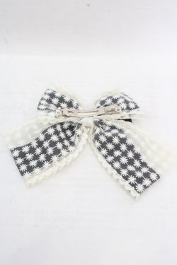 画像3: m petit by misako / TT*AMリボンクリップ  クロ×シロレース O-26-03-14-077-LO-AC-OW-OS