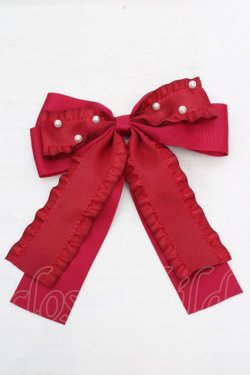 画像1: m petit by misako / TT*AMリボンクリップ  ワイン O-26-03-14-079-LO-AC-OW-OS