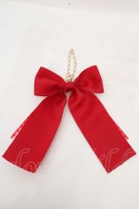 画像2: m petit by misako / ギンガムチェックリボンバッグチャーム  アカ O-26-03-14-080-LO-ZA-OW-ZT644-F005 (2)