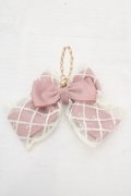 m petit by misako / レースリボンバッグチャーム  ピンク O-26-03-14-082-LO-ZA-OW-OS