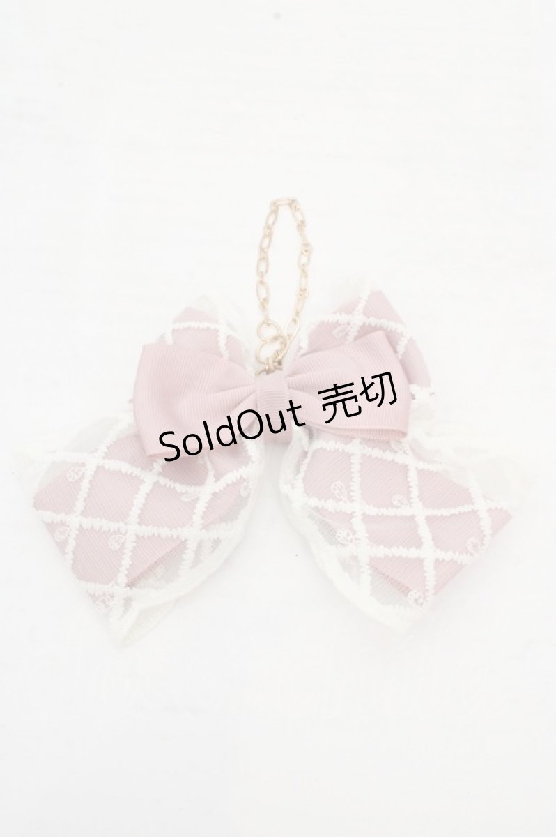 画像1: m petit by misako / レースリボンバッグチャーム  ピンク O-26-03-14-082-LO-ZA-OW-ZT0318Q (1)