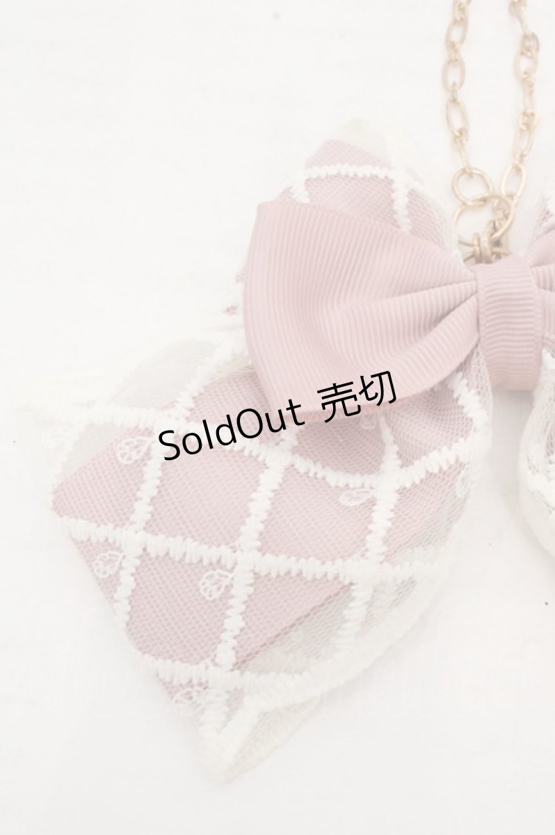 画像2: m petit by misako / レースリボンバッグチャーム  ピンク O-26-03-14-082-LO-ZA-OW-ZT0318Q (2)