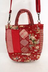 画像1: PINK HOUSE / ブーケ柄パッチワークポシェット  アカ O-26-03-14-085-LO-BG-IG-OS (1)