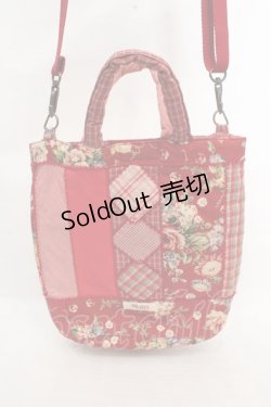 画像1: PINK HOUSE / ブーケ柄パッチワークポシェット  アカ O-26-03-14-085-LO-BG-IG-OS