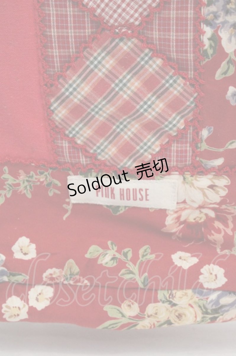 画像2: PINK HOUSE / ブーケ柄パッチワークポシェット  アカ O-26-03-14-085-LO-BG-IG-OS (2)