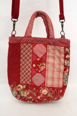 画像3: PINK HOUSE / ブーケ柄パッチワークポシェット  アカ O-26-03-14-085-LO-BG-IG-OS (3)