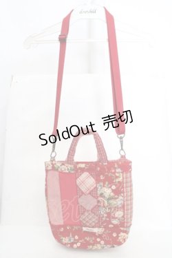 画像4: PINK HOUSE / ブーケ柄パッチワークポシェット  アカ O-26-03-14-085-LO-BG-IG-OS