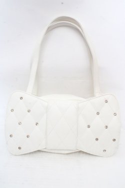 画像1: Angelic Pretty / キルティング宝石リボンバッグ  オフ O-26-03-14-010-AP-BG-IG-OS