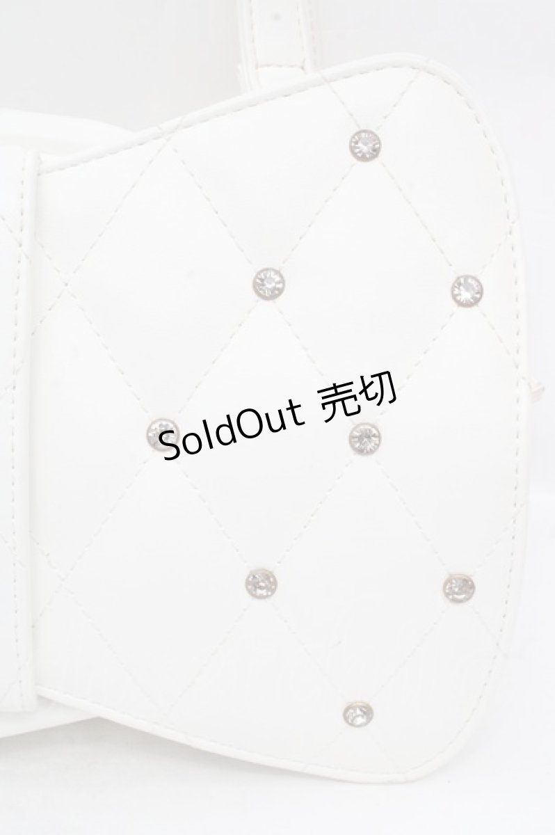 画像2: Angelic Pretty / キルティング宝石リボンバッグ  オフ O-26-03-14-010-AP-BG-IG-OS (2)