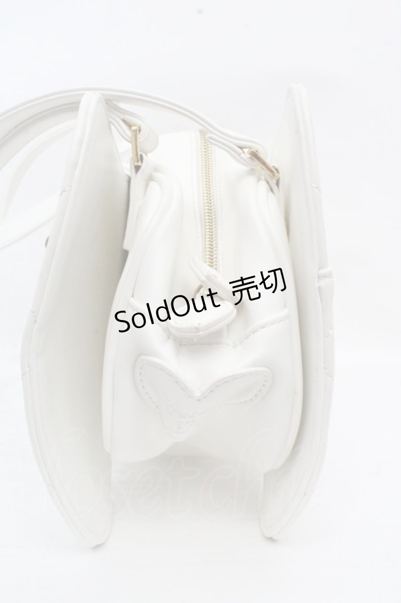 画像3: Angelic Pretty / キルティング宝石リボンバッグ  オフ O-26-03-14-010-AP-BG-IG-OS (3)