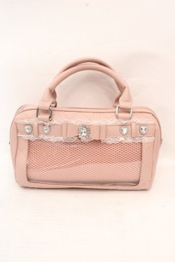 画像1: Alice Mashiro / MA*ゴウヒエンボスバッグ  ピンク O-26-03-14-012-PU-BG-IG-OS