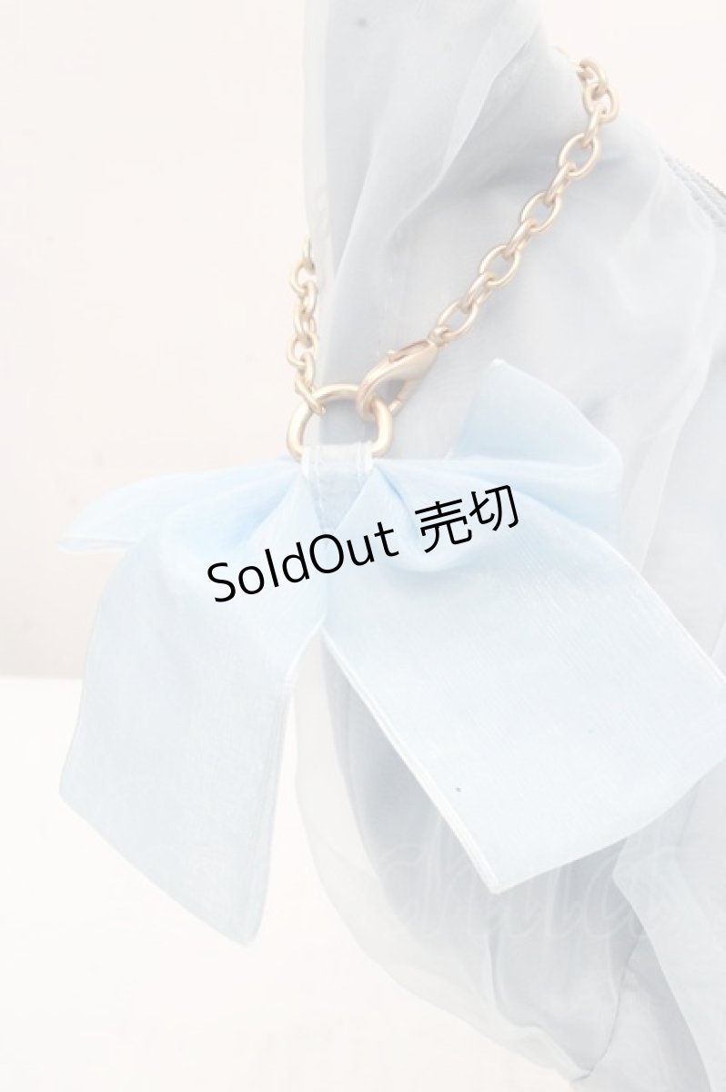 画像2: m petit by misako / AMチュールリボンショルダーバッグ  サックス O-26-03-14-014-LO-BG-OW-ZT0316P (2)