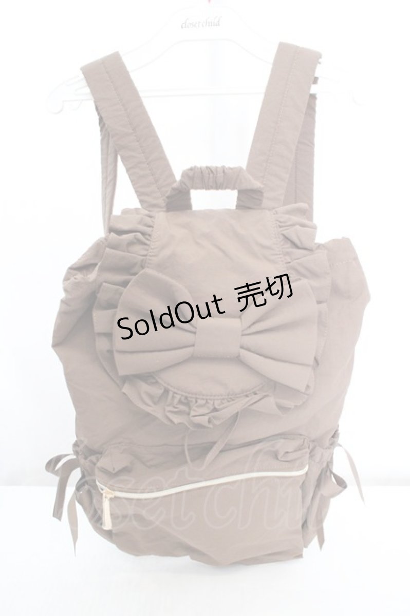 画像1: m petit by misako / TT AM リボンフラップ リュックサック  ブラウン O-26-03-14-015-LO-BG-OW-ZT0316P (1)