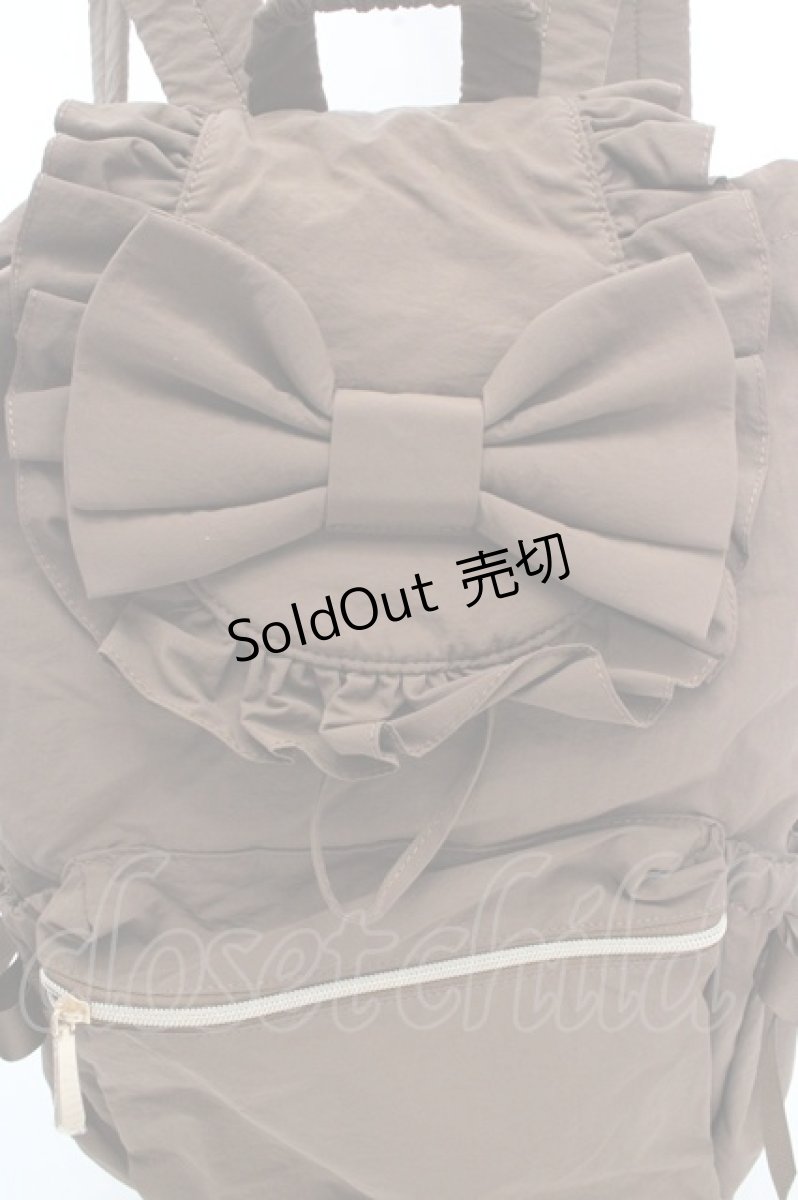 画像2: m petit by misako / TT AM リボンフラップ リュックサック  ブラウン O-26-03-14-015-LO-BG-OW-ZT0316P (2)