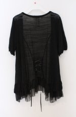 画像3: axes femme / 裾フリルカーディイガン  クロ O-26-03-16-038-AX-TO-IG-OS (3)