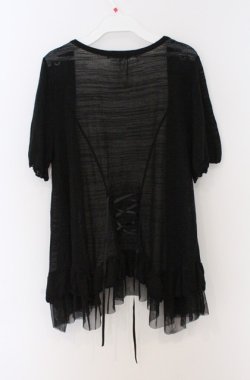 画像3: axes femme / 裾フリルカーディイガン  クロ O-26-03-16-038-AX-TO-IG-OS