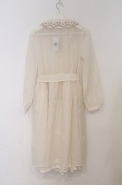 画像3: axes femme POETIQUE / 刺繍襟シアーロングコート  アイボリー O-26-03-16-043-AX-OP-IG-OS