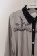 画像2: axes femme / ヨークバラ刺繍ワンピース M グレー×ネイビー O-26-03-16-046-AX-OP-IG-OS (2)