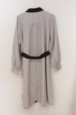 画像3: axes femme / ヨークバラ刺繍ワンピース M グレー×ネイビー O-26-03-16-046-AX-OP-IG-OS