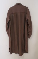画像3: axes femme / 袖ドロストシャツワンピース M モカ O-26-03-16-047-AX-OP-IG-OS (3)