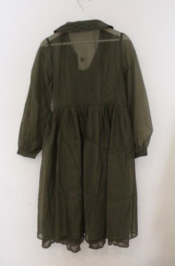 画像3: axes femme POETIQUE / 刺繍襟シアーロングコート M グリーン O-26-03-16-048-AX-OP-IG-OS