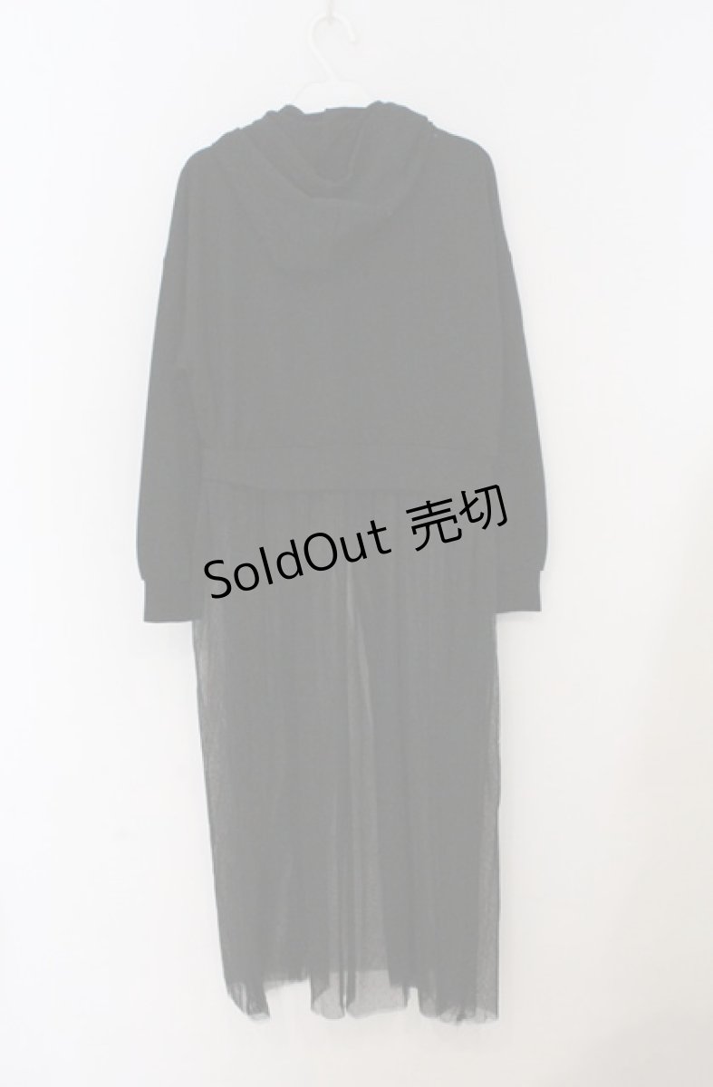 画像2: axes femme POETIQUE / チュールロングパーカー M クロ O-26-03-16-049-AX-OP-IG-OS (2)