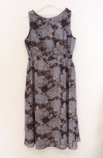 画像2: axes femme / ヴィンテージマップ柄ワンピ M ネイビー O-26-03-16-051-AX-OP-IG-ZT0421C (2)