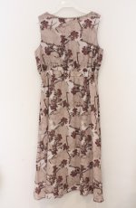 画像2: axes femme / ヴィンテージマップ柄ワンピ M ベージュ O-26-03-16-052-AX-OP-IG-OS (2)