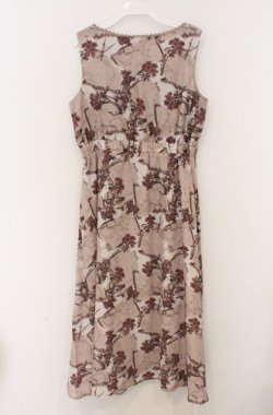 画像2: axes femme / ヴィンテージマップ柄ワンピ M ベージュ O-26-03-16-052-AX-OP-IG-OS