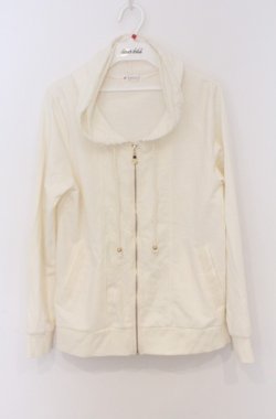 画像1: axes femme / バックチュールレースパーカー M アイボリー O-26-03-16-053-AX-TO-IG-OS