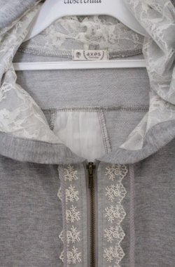 画像2: axes femme / バックチュールパーカー  グレー O-26-03-16-054-AX-TO-IG-OS