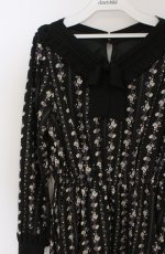 画像2: axes femme POETIQUE / フラワーレトロワンピース M クロ O-26-03-16-055-AX-OP-IG-ZT0421C (2)