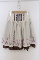 画像1: axes femme POETIQUE / Disneyラプンツェル/ハイウエスト刺繍スカート M アイボリー O-26-03-16-008-AX-SK-OW-OS (1)