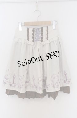 画像1: axes femme POETIQUE / Disneyラプンツェル/ハイウエスト刺繍スカート M アイボリー O-26-03-16-008-AX-SK-OW-OS