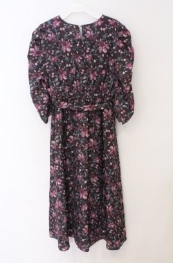 画像3: axes femme / フラワー柄Vネックワンピース M ブラウン O-26-03-16-056-AX-OP-IG-OS