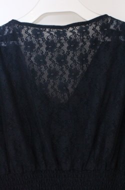 画像4: axes femme NOSTALGIE / マトン袖チュールレースワンピース  ネイビー O-26-03-16-061-AX-OP-IG-OS