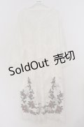 axes femme NOSTALGIE / 裾刺繍ガウンワンピーズン M シロ O-26-03-16-063-AX-TO-IG-OS