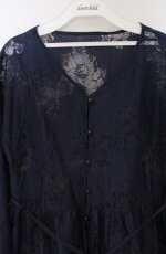 画像2: axes femme NOSTALGIE / 裾刺繍ガウンワンピーズン M ネイビー O-26-03-16-064-AX-TO-IG-OS (2)