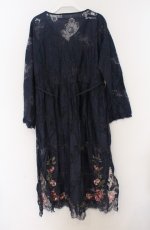 画像3: axes femme NOSTALGIE / 裾刺繍ガウンワンピーズン M ネイビー O-26-03-16-064-AX-TO-IG-OS (3)