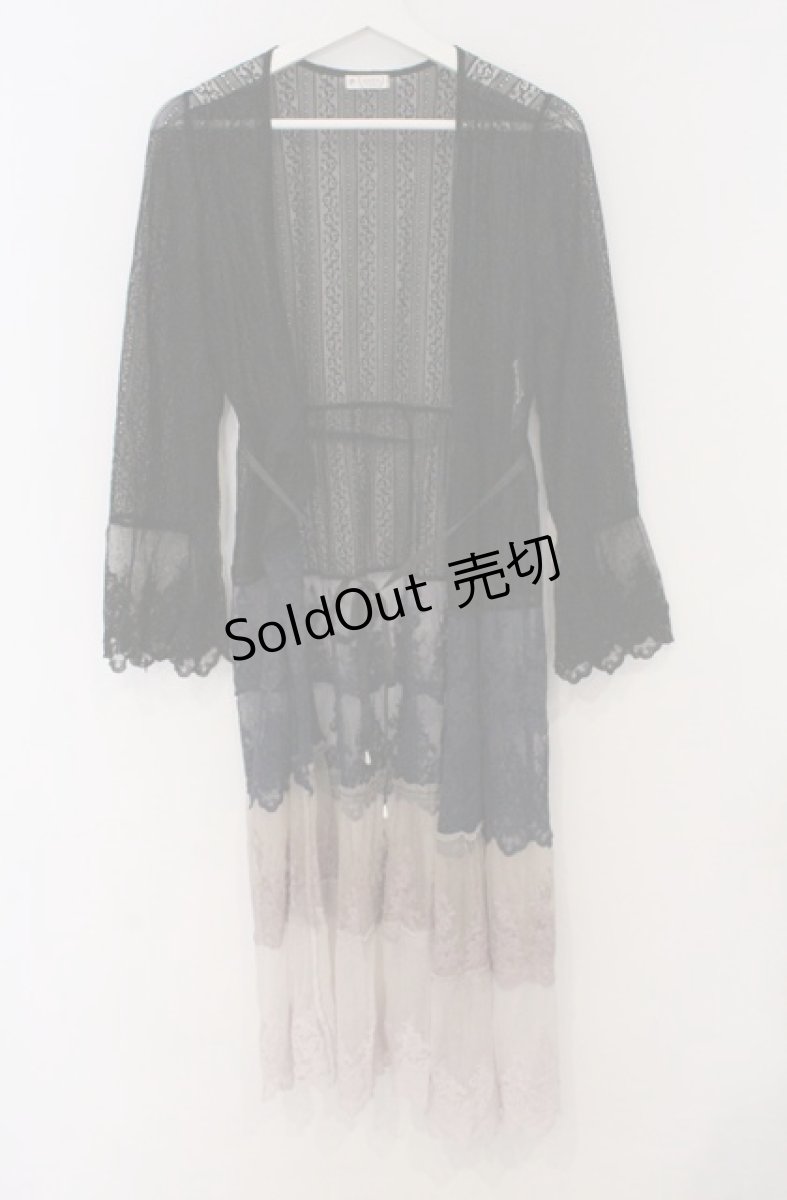 画像1: axes femme / グラデーションレースガウン  ネイビー系 O-26-03-16-065-AX-TO-IG-OS (1)