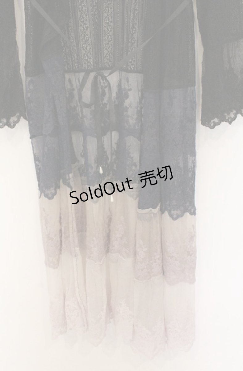 画像2: axes femme / グラデーションレースガウン  ネイビー系 O-26-03-16-065-AX-TO-IG-OS (2)