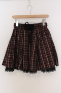 axes femme / チェックスカート M ワイン O-26-03-16-009-AX-SK-OW-OS
