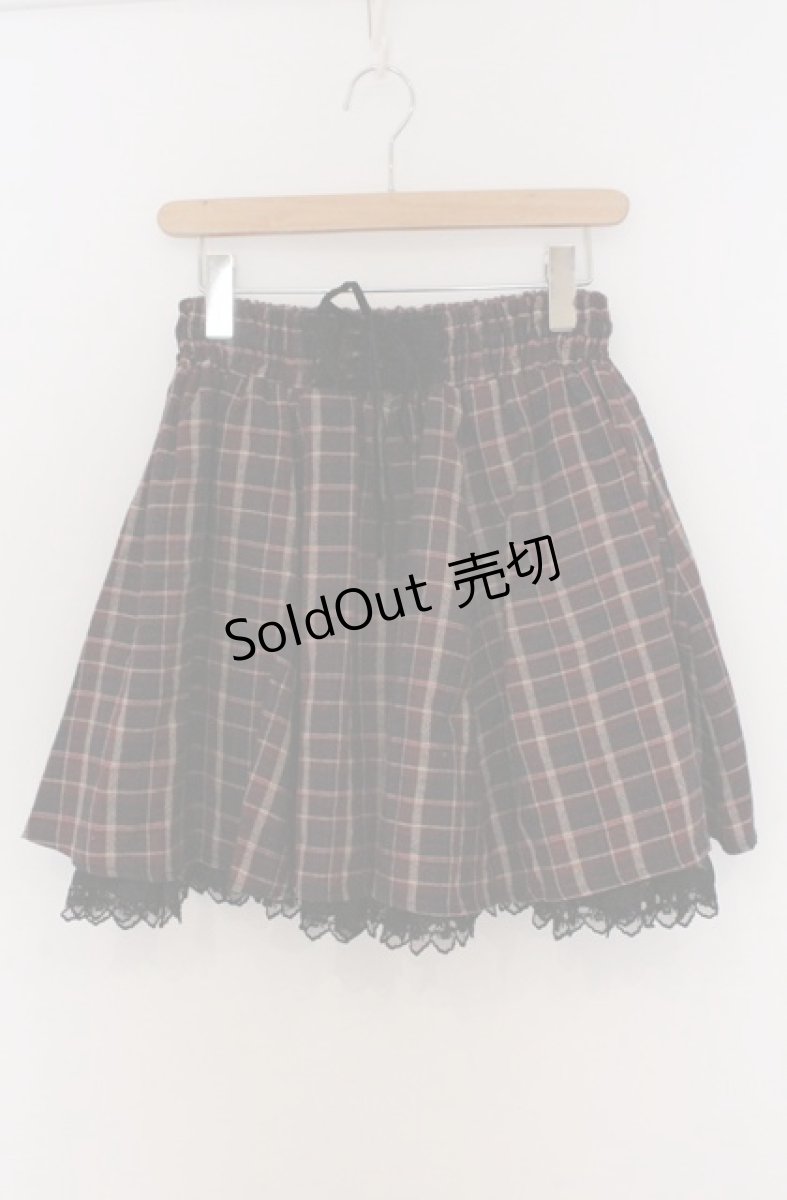 画像1: axes femme / チェックスカート M ワイン O-26-03-16-009-AX-SK-OW-OS (1)