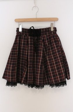 画像1: axes femme / チェックスカート M ワイン O-26-03-16-009-AX-SK-OW-OS